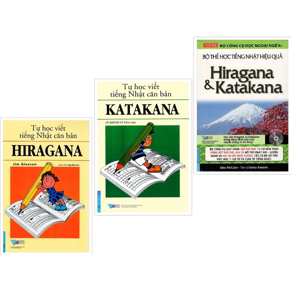 Combo Tự Học Viết Tiếng Nhật Căn Bản Hiragana Katakana Bộ Thẻ Học Tiếng Nhật Hiệu Quả - Ban Quyên