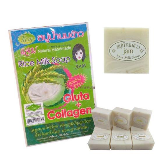 Xà Phòng Sữa Gạo Thái Lan Jam Rice Milk Soap 65gr