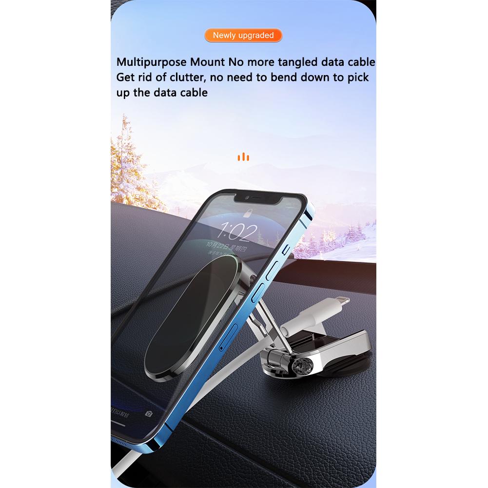 Magnetic Phone Mount Foldable 360 Degree Arbitrary Rotation Universal Car Phone Holder For Home Office Car