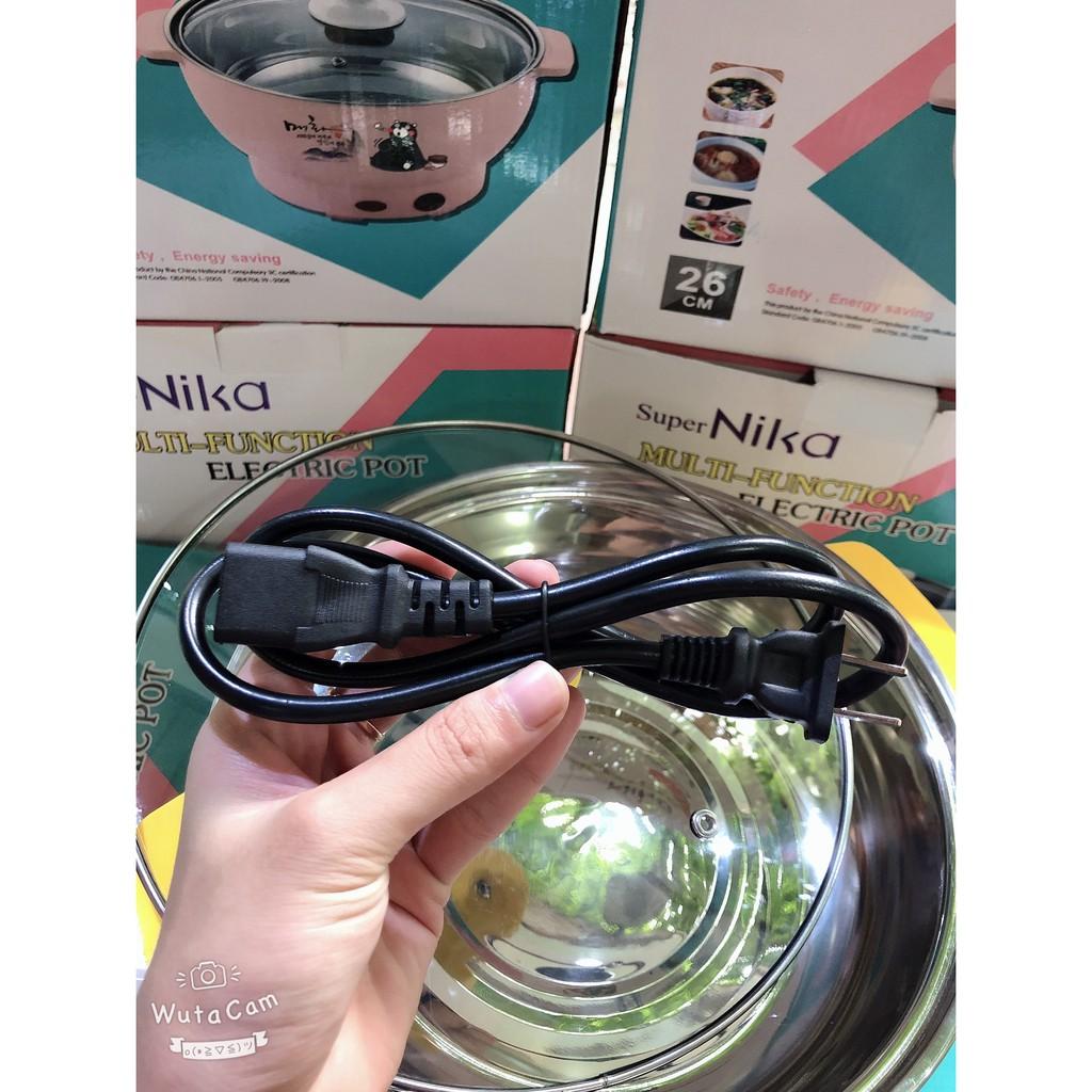 Nồi Lẩu Điện Mini 24cm Nika 1000W Inox 304