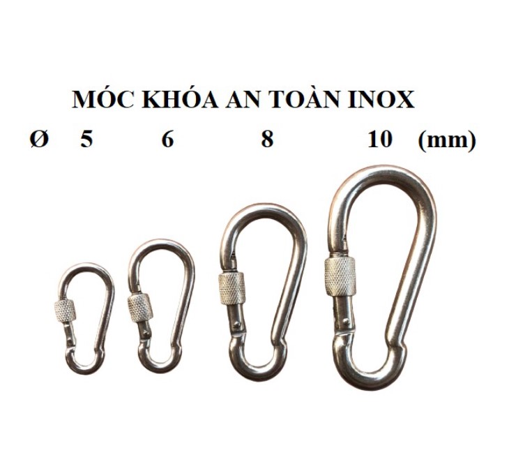 Móc xích Chốt Ren An Toàn INOX [ Ø 6mm ]