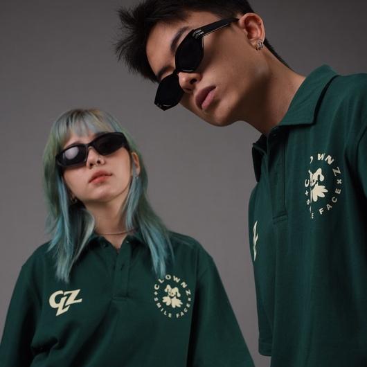 Áo thun polo tay lỡBasic, áo phông cổ bẻ unisex, vải cotton nam nữ form rộng