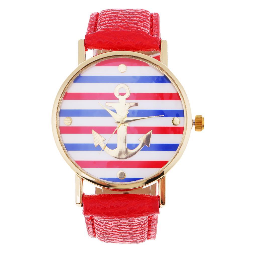 Men's Luxury Sport Watches Men's Quartz Wrist Watch Navy Style Leather Watch