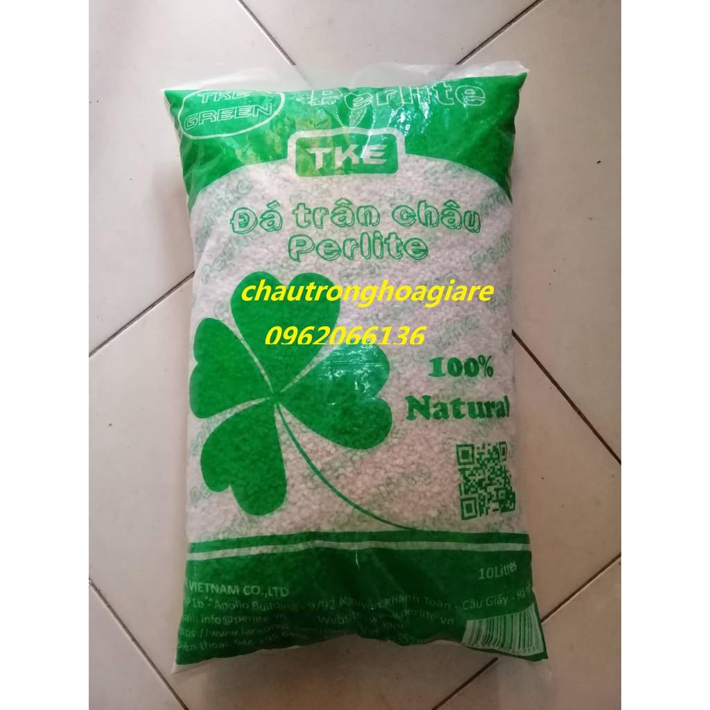 Túi 10l Đá Perlite (Đá trân châu) dùng giữ ẩm, tơi xốp đất cho cây trồng