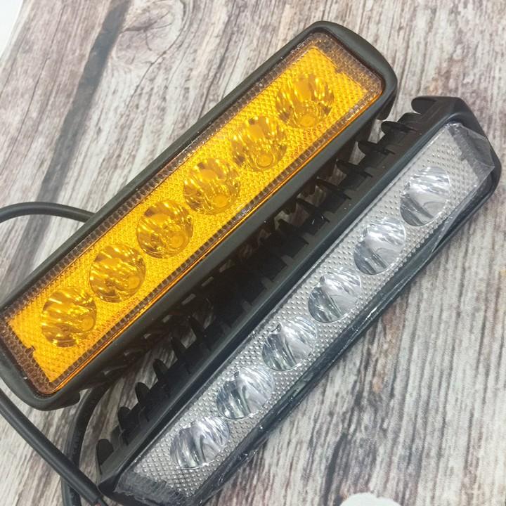 Đèn trợ sáng C6 DÀI, 6 led cực NGẦU, không hao bình - DC6D+CT