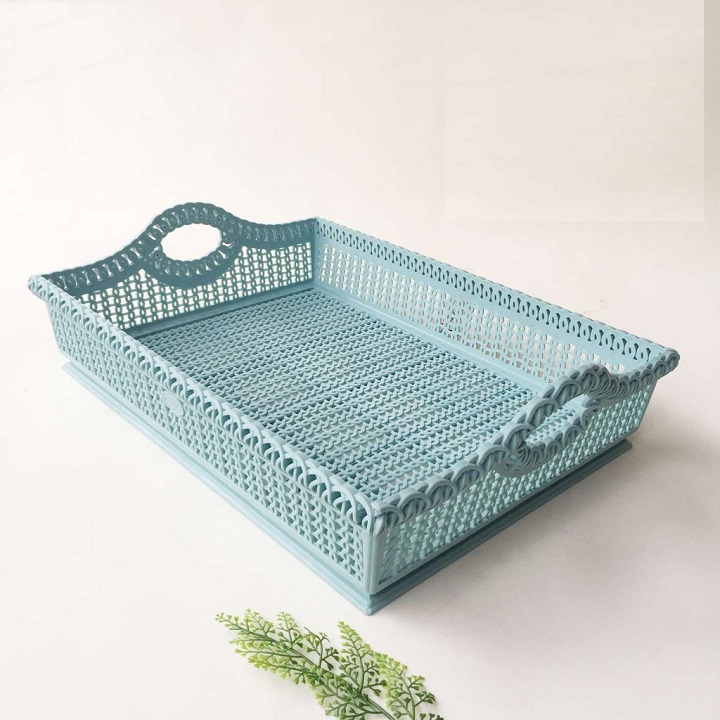 Rổ chữ nhật đa năng có quai xách kích thước lớn 41x31x12 cm