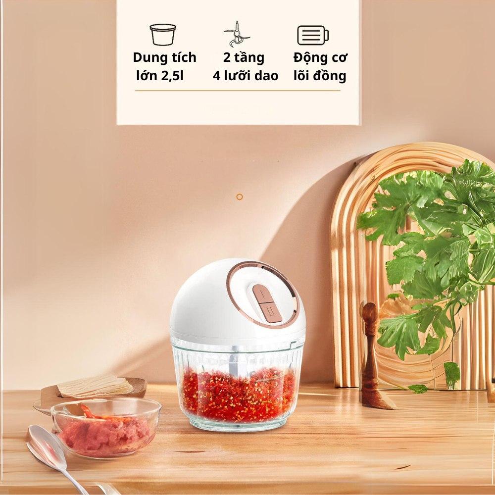Máy xay thịt đa năng SOKANY SK-7036 công suất cao 750W, cối thủy tinh cao cấp xay nhuyễn mọi thực phẩm - HÀNG CHÍNH HÃNG - DELIYA