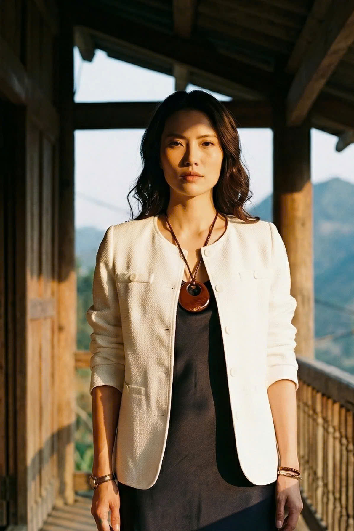 Áo Khoác Jacket Tweed Trắng Hà Giang Top187 thời trang thiết kế Hity