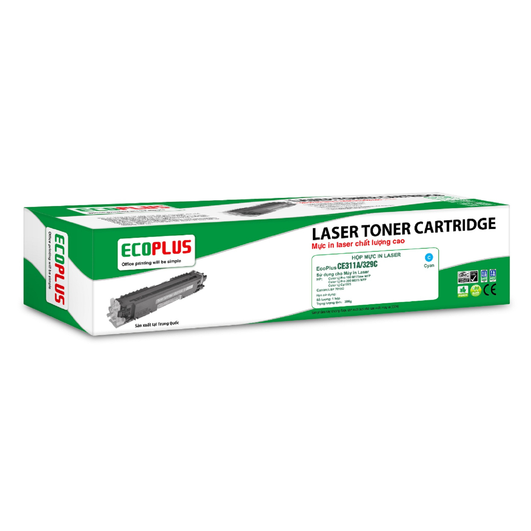 Mực in laser màu xanh EcoPlus CE311A/329C (Hàng chính hãng)