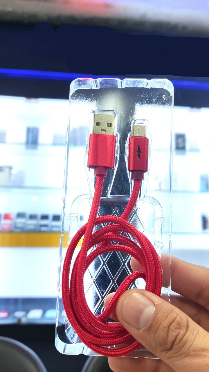 Cáp sạc nhanh 3A đèn Led Genshai GT09 dù 1m - Hàng chính hãng