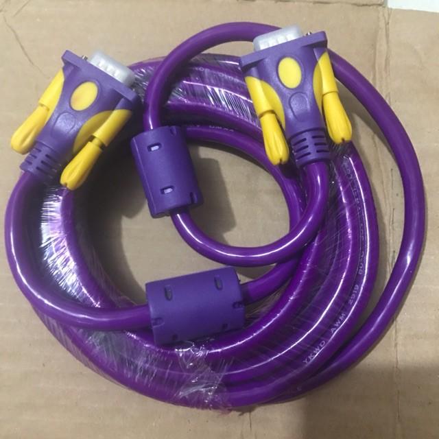 Dây VGA 3M- 5M Tím 3+9 chống nhiễu xịn