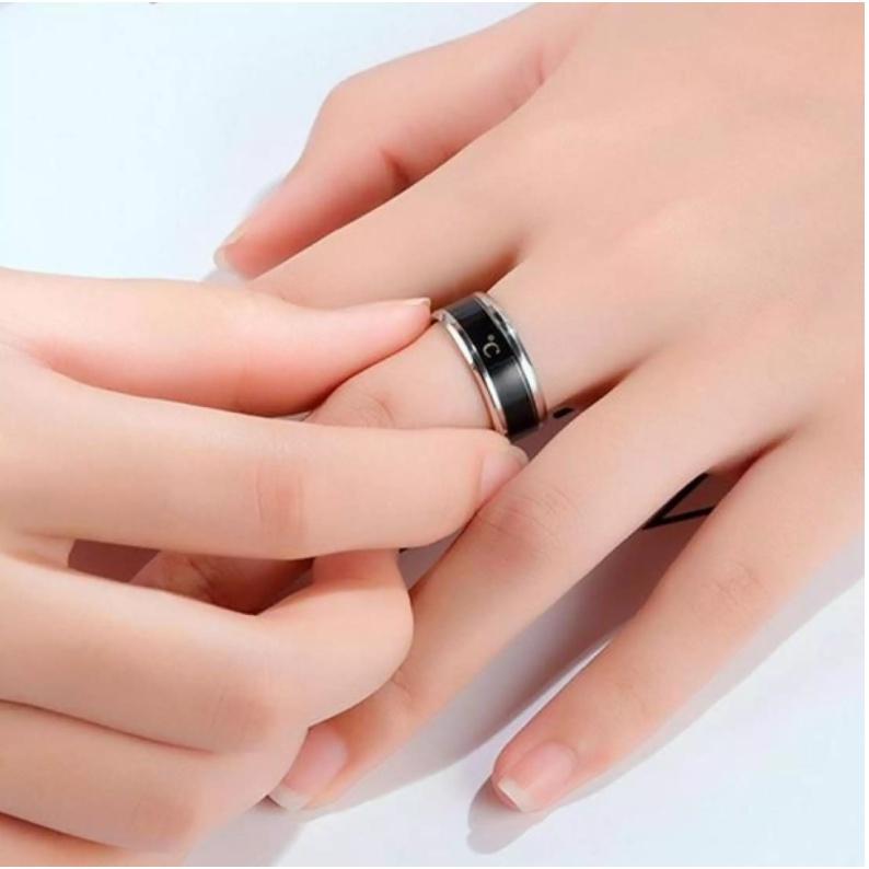 Nhẫn Nam Nữ Đo Nhiệt Độ Bền Đẹp Cao Cấp - Nhẫn Chất liệu Titan Không Gỉ - Elas Ring