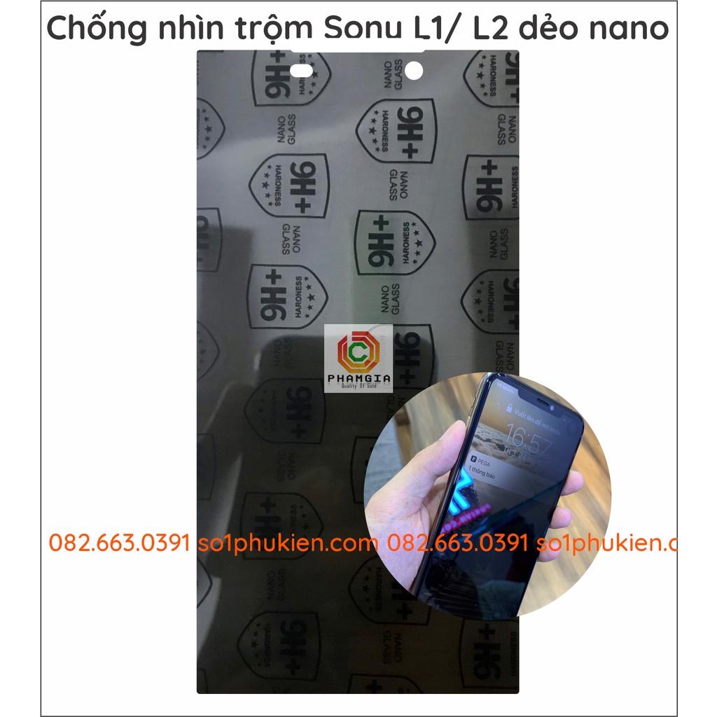 Dán cường lực chống nhìn trộm cho Sony C3 / C5 / C6 / L1 / L2 dẻo nano