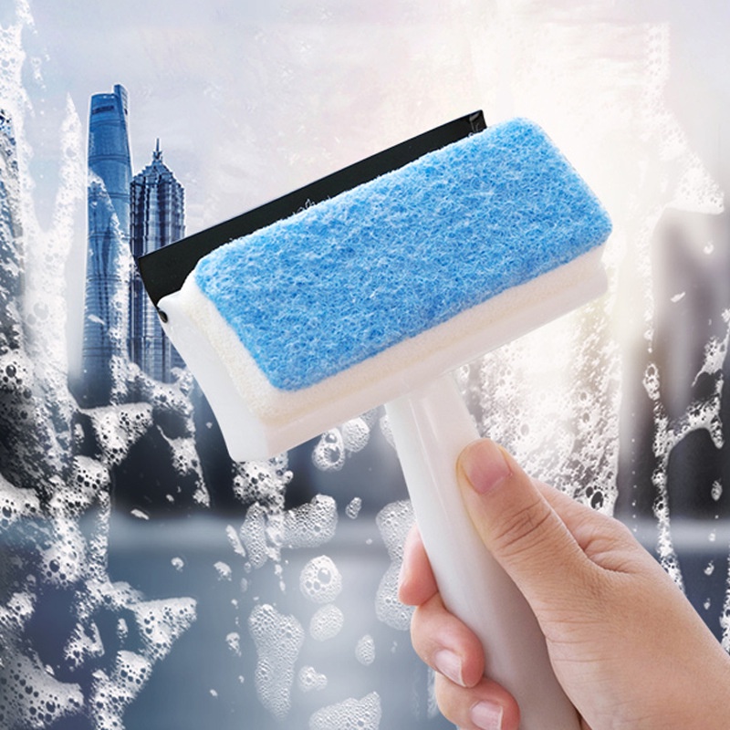 Cây lau kính cầm tay mini 2 mặt tiện lợi thông minh đa năng làm sạch cửa kính cửa sổ kính xe ô tô, đồ chùi kiếng