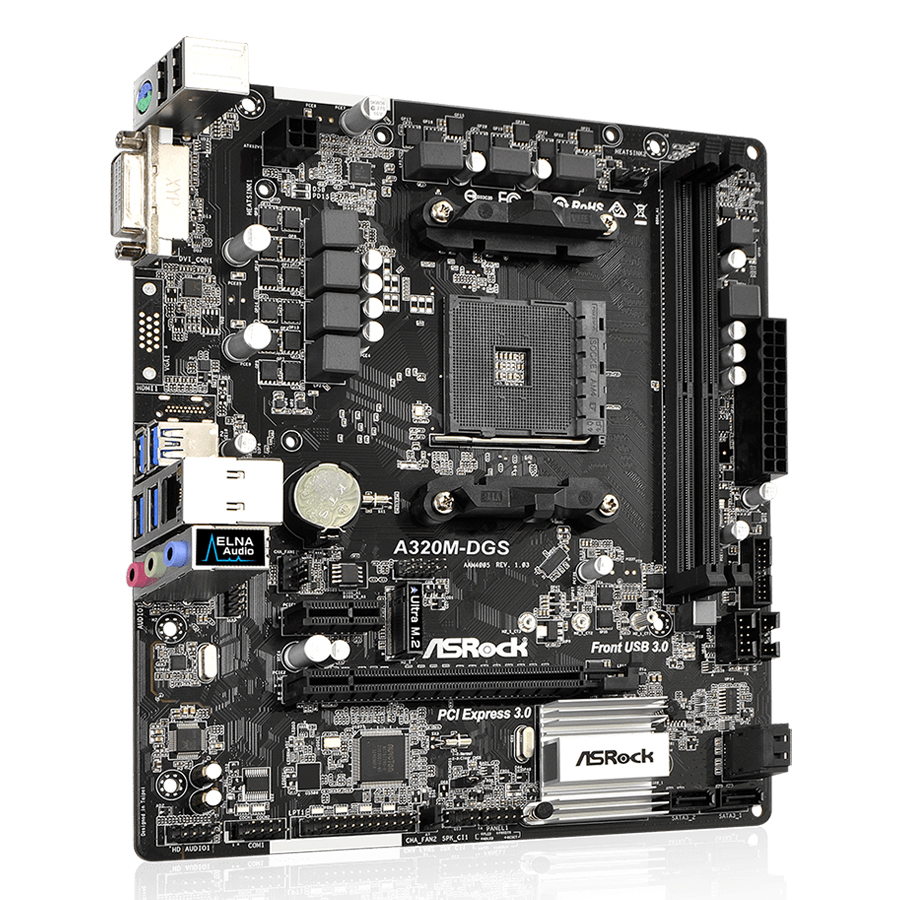 Bo Mạch Chủ Asrock A320M-DGS - Hàng Nhập khẩu