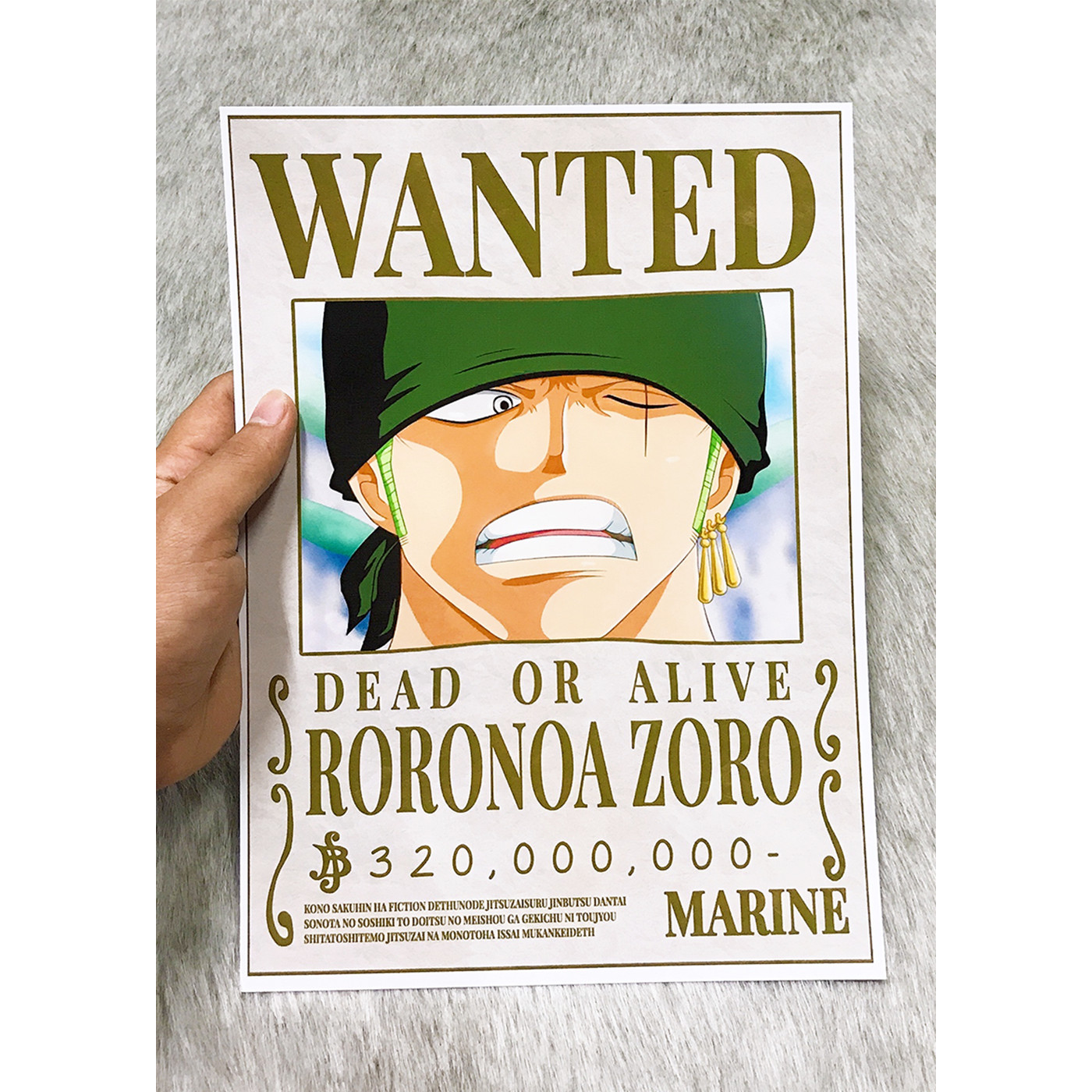 Poster Lệnh Truy Nã Zoro Zoro - Một trong những nhân vật đầy nam tính và giàu uy lực nhất trong One Piece. Với poster lệnh truy nã về Zoro, bạn sẽ không thể thấy được sức mạnh của nhân vật này, mà còn được đắm mình trong những khoảnh khắc kịch tính của cuộc đời.