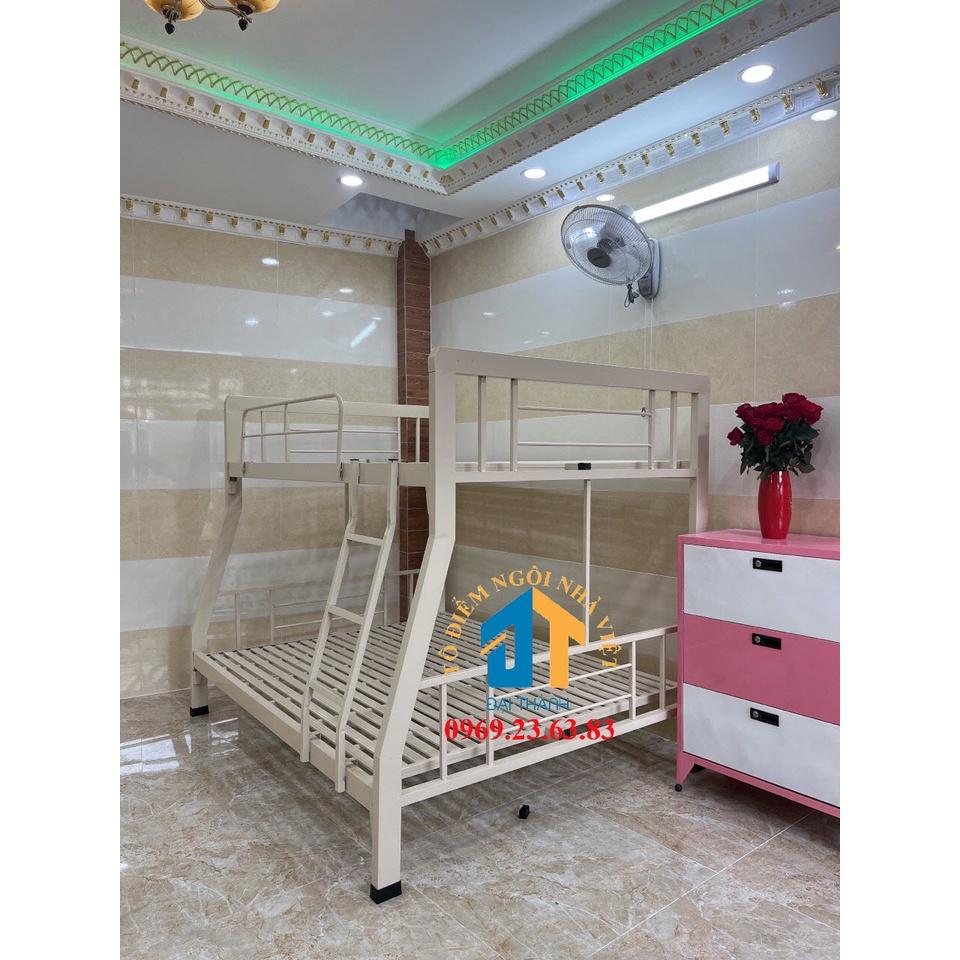 Giường sắt 2 tầng hộp trên 1m4 dưới 1m6 - Đại Thành