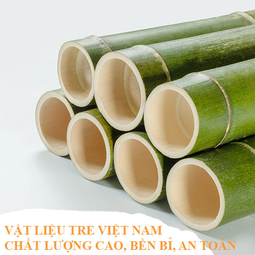 Giường tre gấp gọn, giường gấp nguyên liệu 100% tre già tự nhiên chọn lọc thân thiện môi trường bảo vệ sức khỏe