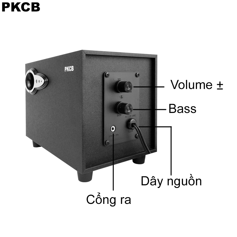 Loa Vi Tính Bộ Ba Loa Bass Cực Hay Âm Thanh Cao Cấp PKCB7 - Hàng Chính Hãng