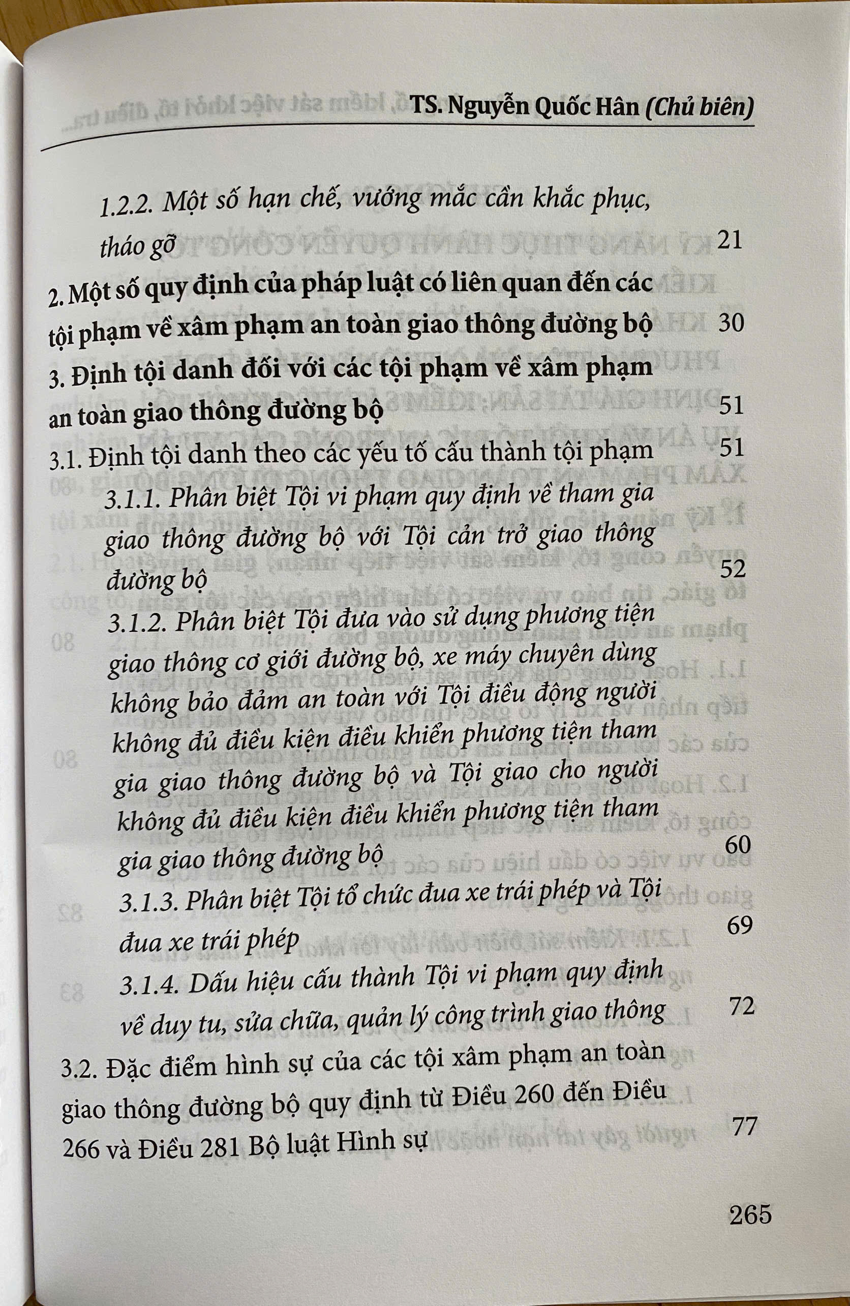 Kỹ Năng Thực Hành Quyền Công Tố, Kiểm Sát Việc Khởi Tố, Điều Tra, Truy Tố, Xét Xử Sơ Thẩm Vụ Án Về Các Tội X.  âm phạm An Toàn Giao Thông