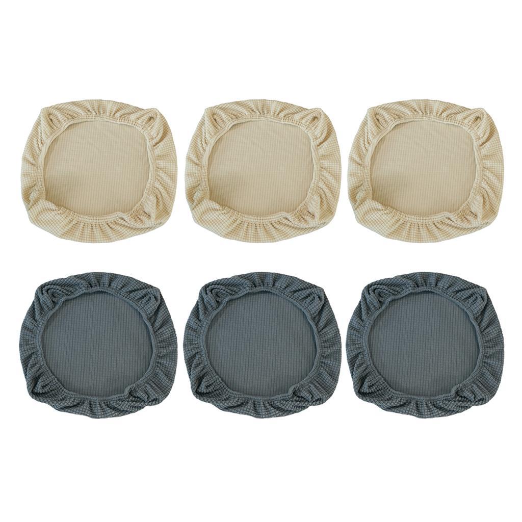 6 Pieces Universal Spandex Stretch Wedding Dining Room Chair Seat Cover