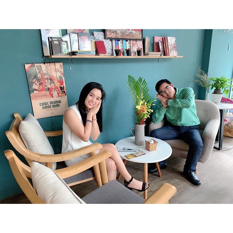 Bàn trà bàn sofa chân gỗ tự nhiên