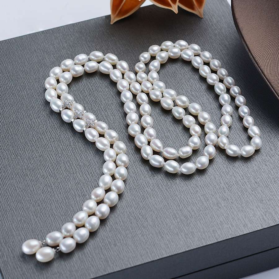 Vòng Cổ Ngọc Trai Thiên Nhiên Cao Cấp - Dáng Dài Quyến Rũ - Trang Sức Cô Tấm - PYTHON PEARL (8-9ly) - CTJ3608