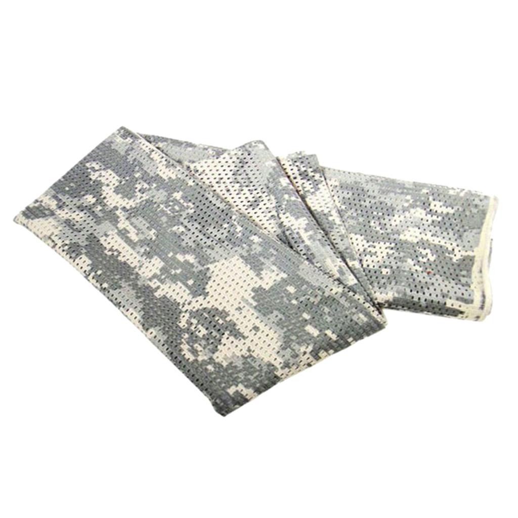 Camouflage Scrim Net Scarf Hunting Army Head Wrap Black