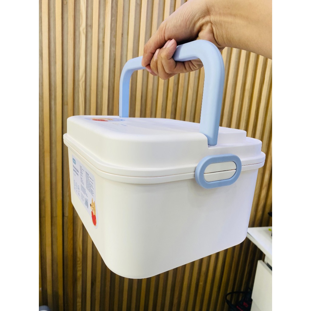 Hộp đựng thuốc gia đình kín khí có tay cầm Okina INOCHI