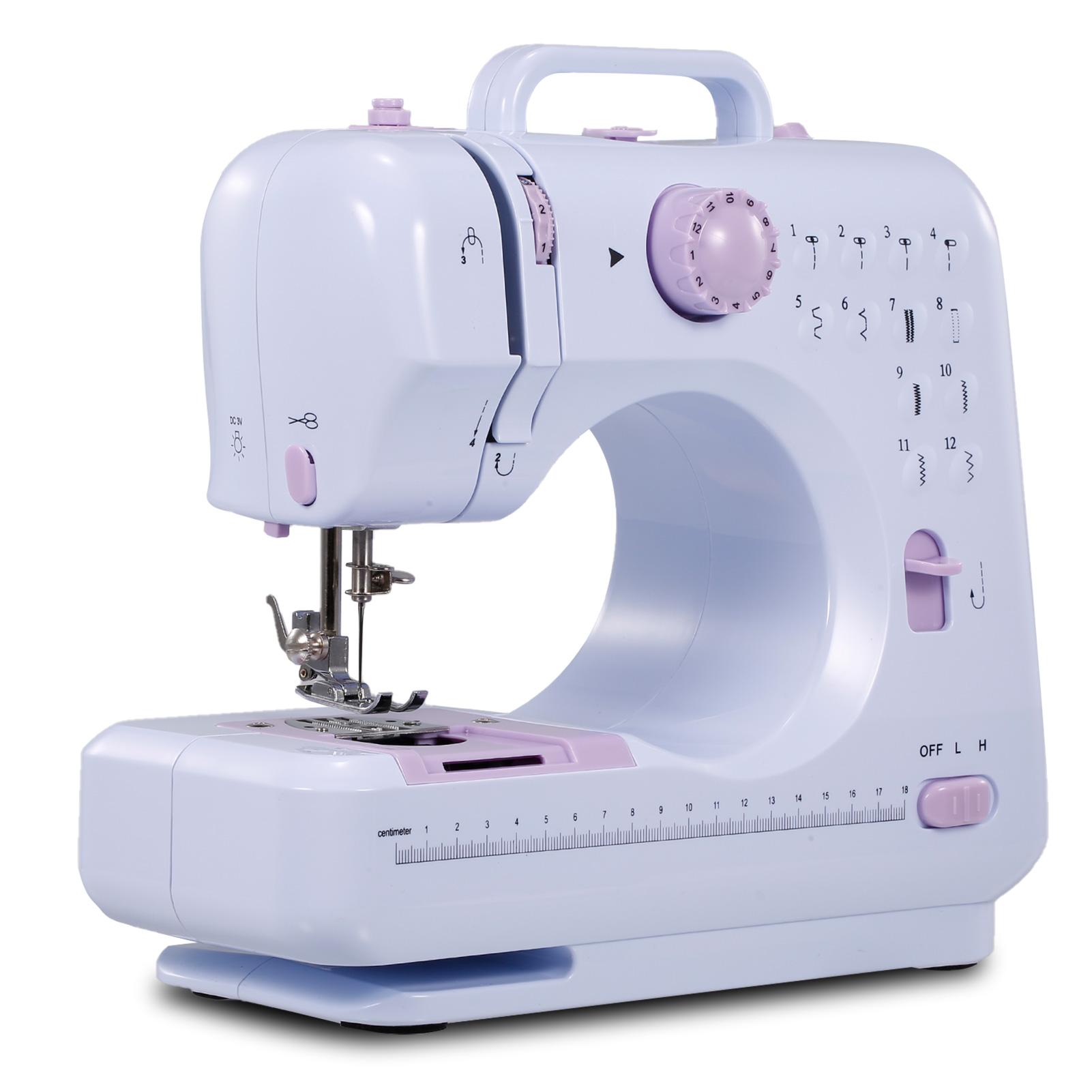 Portable Sewing Machine Electric Household Crafting Mending Mini Sewing Machines 12 Stitches 2 Speed with Foot Pedal