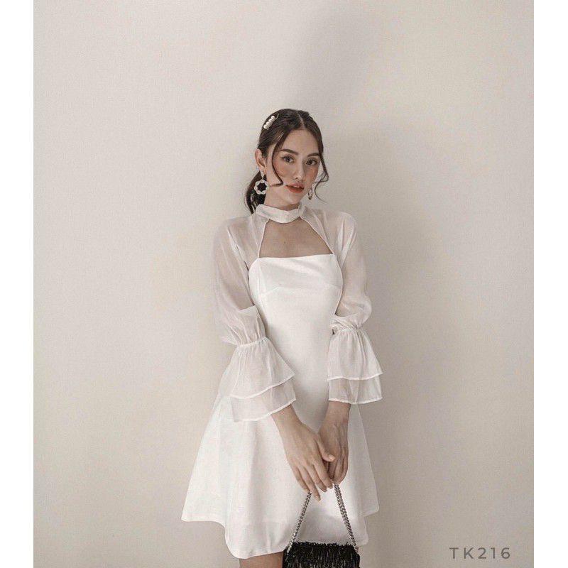 Đầm dự tiệc tay phối lưới Lagi Dress
