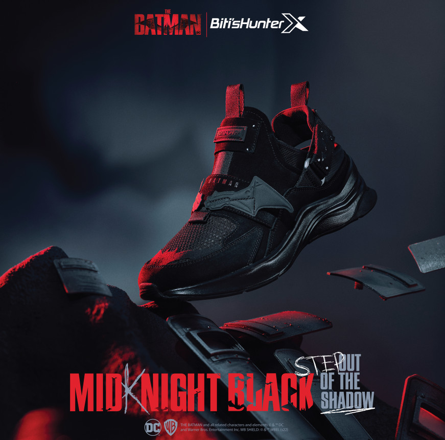 Giày Thể Thao Nữ Biti's Hunter x THE BATMAN - MID-KNIGHT BLACK COLLECTION - Shadow edition DSWH09099DEN