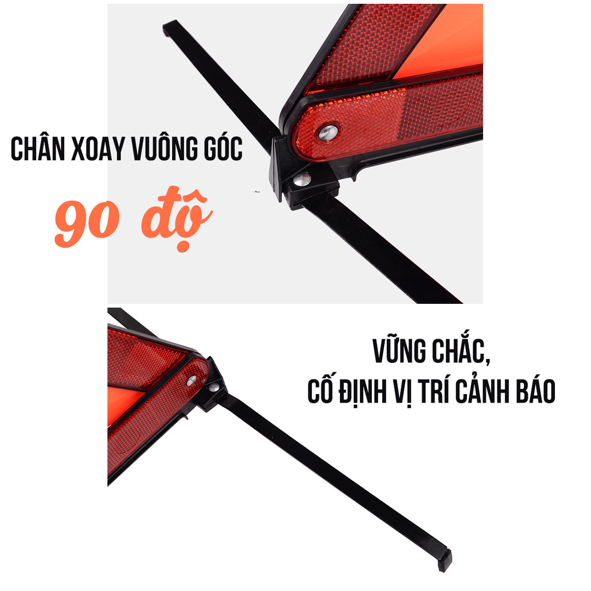 Biển Báo Phản Quang Tam Giác Xếp Gọn Cảnh Báo Từ Xa Nguy Hiểm Cho Xe Ô tô, Xe Hơi, Xe Tải, Xe Container Rơ-móc Giúp Dừng Đỗ Đậu Xe An Toàn Mai Lee