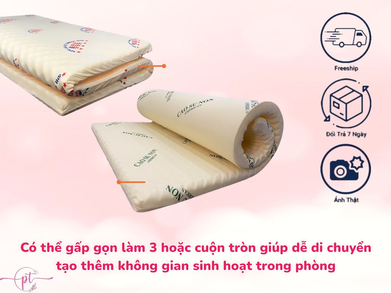 Nệm Cao Su Non Massage America Dày 5cm Kích Thước 80cm/1m/1m2/1m4/1m6/1m8 Tặng Kèm Áo Bảo Vệ Nệm