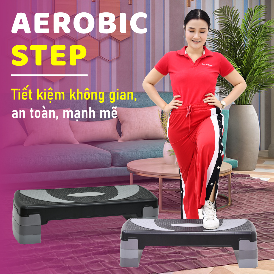BG Bục dậm nhảy tập aerobic step size 78cm giảm cân toàn thân hiệu quả mới 2020