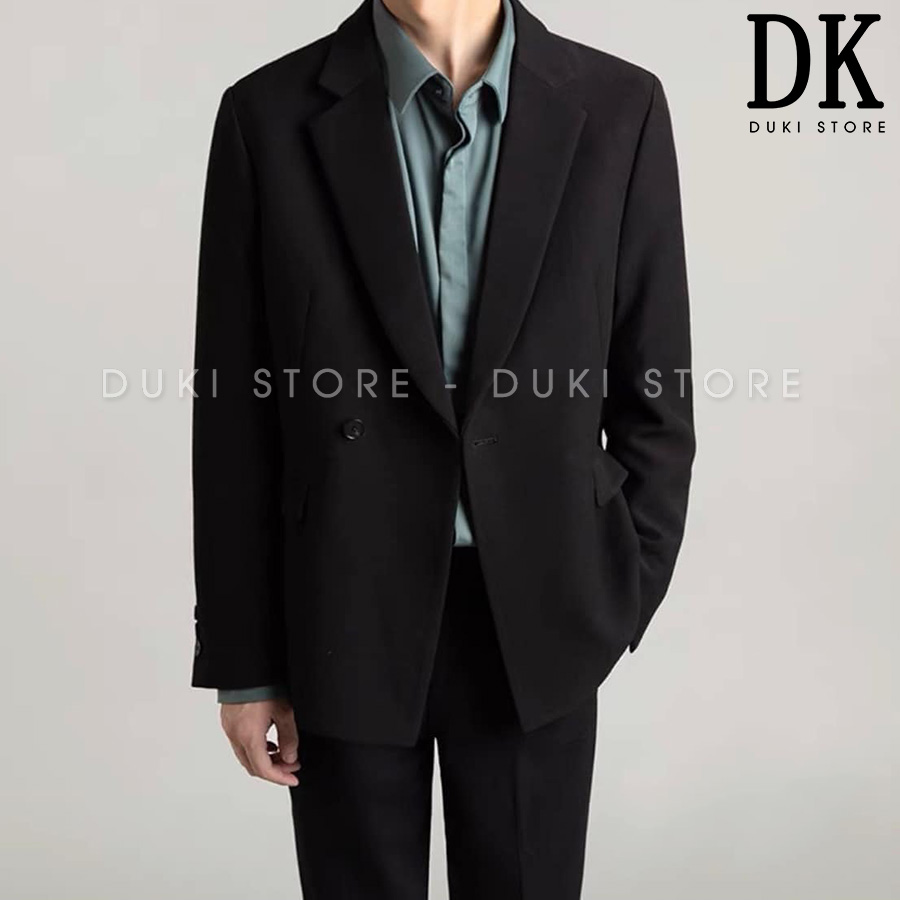 Áo vest áo khoác blazer nam màu đen cá tính LZB0037- DUKI STORE