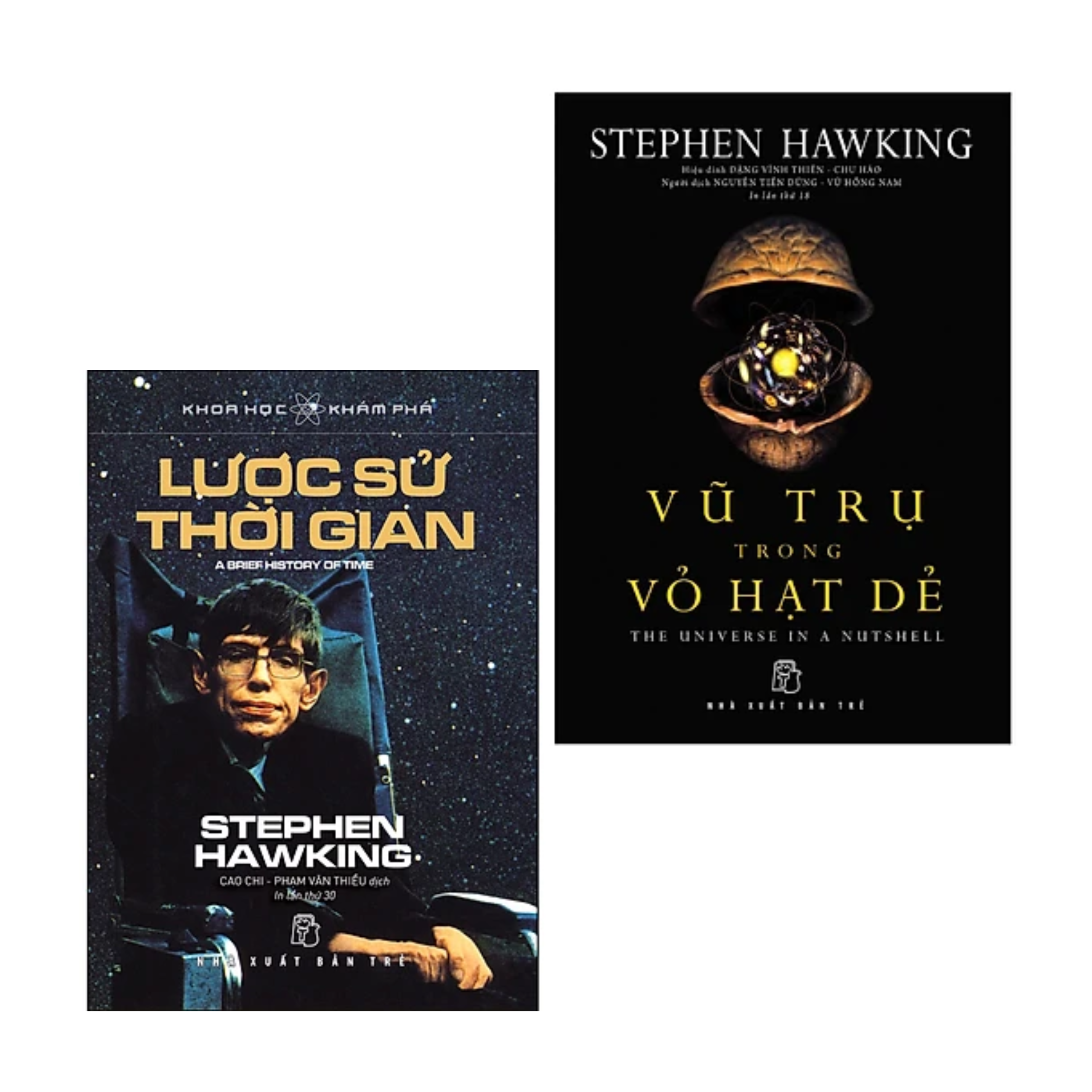 Combo Lược Sử Thời Gian và Vũ Trụ Trong Vỏ Hạt Dẻ