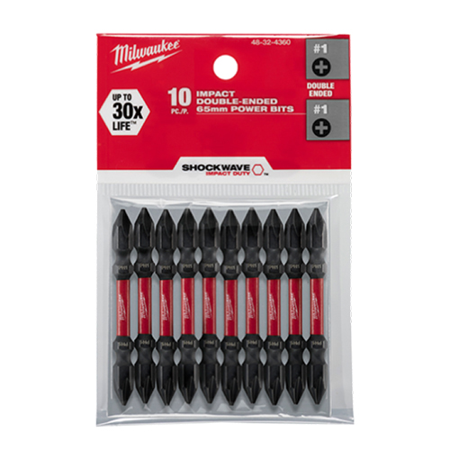 Bộ 10 Đầu vặn vít ngắn (PH1-65mm) Milwaukee 48-32-4360