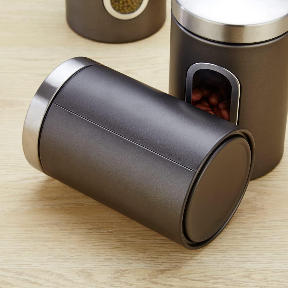 Bộ 1 hộp bảo tồn thép không gỉ - Công suất lớn - 1,5 L - Thích hợp cho ngũ cốc, hạt cà phê, trà, đồ ăn nhẹ