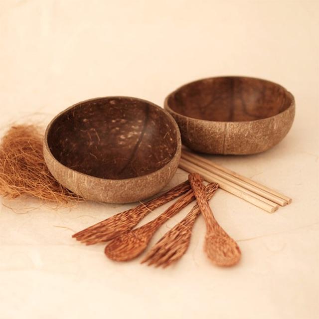 Bộ chén dừa 8 món - coconut cup