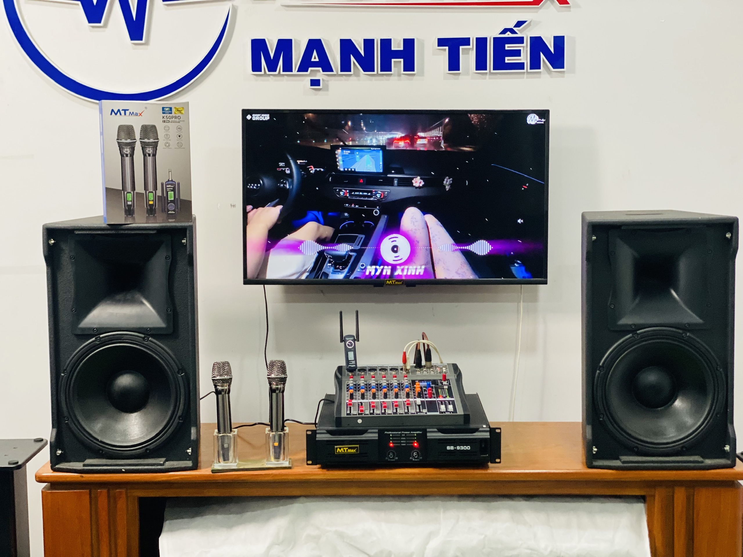 Dàn Karaoke Chất Lượng, Giải Trí Đa Năng Mixer KT6, Loa RCF, Mic K50, Đẩy SB9300, Chất Lượng Âm Thanh Sống Động, Hàng Chính Hãng