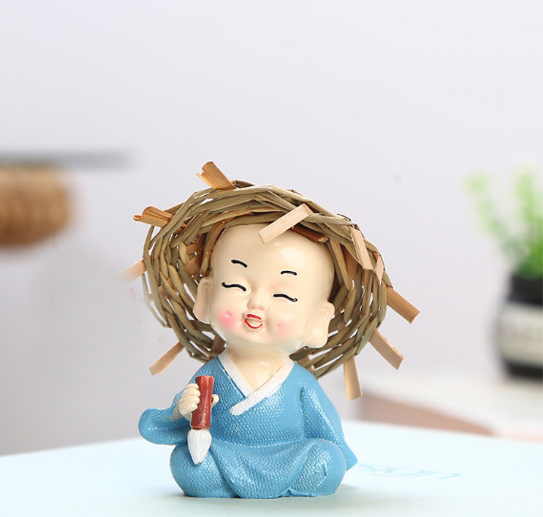 Bộ 08 tượng nón rơm kèm chân đế ngang 8 ô