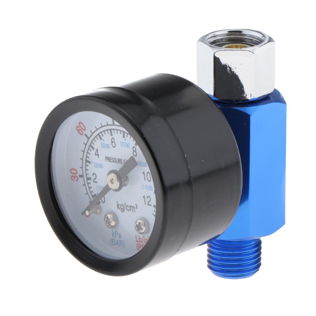 2X Spray Air Regulator Gauge Controller Airbrush Accessories Yellow