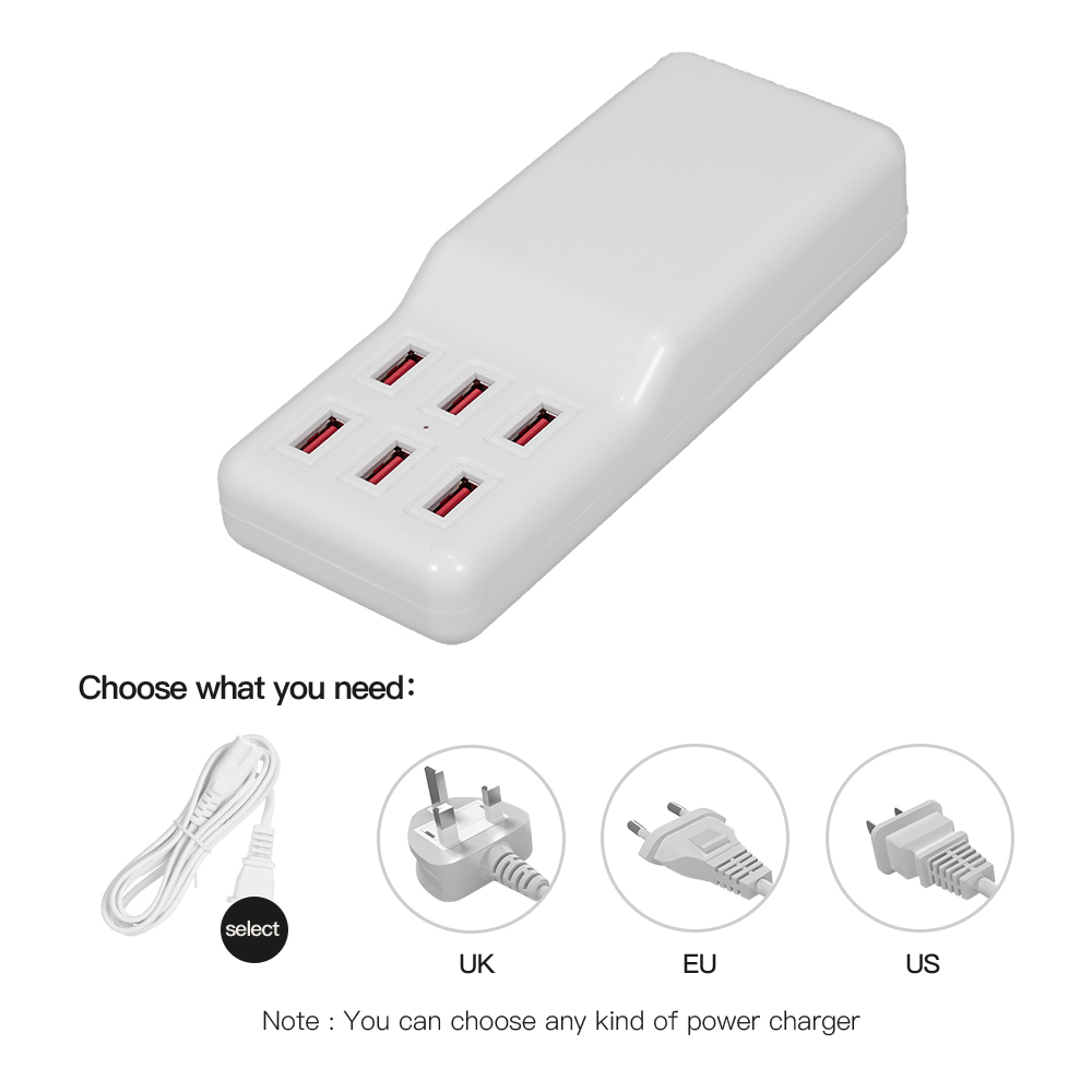 Đế Sạc Điện Thoại Đa Chức Năng Với 6 Cổng USB Cho Bộ Sạc Apple AnDroid Điện Thoại IPad Máy Ảnh Kỹ Thuật Số