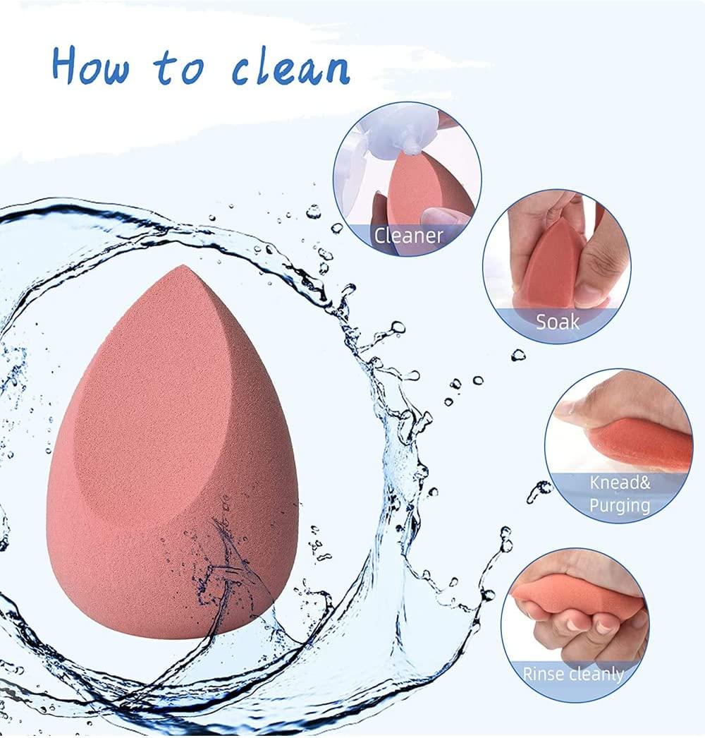 Bọt Biển Trang Điểm, Bọt Biển Trộn Kem Nền 8 Gói, Bộ Trang Điểm Làm Đẹp Chuyên Nghiệp Dùng Với Kem Nền Và Phấn Phủ
