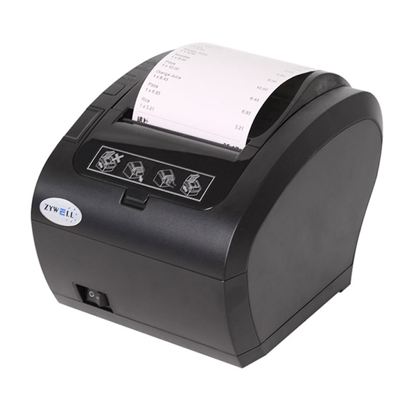 Máy in hóa đơn Zywell ZY-305 Khổ giấy 80mm, máy in bill K80 cắt giấy tự động - Hàng Chính Hãng