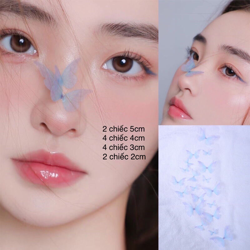 ￼Sét hồ điệp đính mặt, tóc, cơ thể tạo nhiều layout ( kèm keo dán)