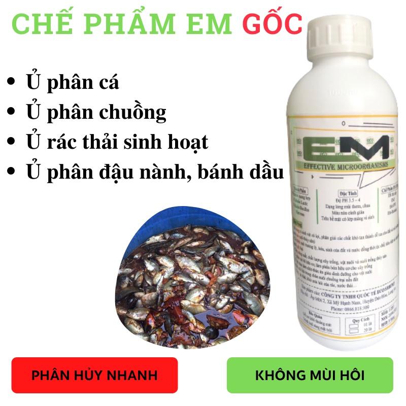 Men vi sinh EM gốc - Ủ phân cá, đỗ tương, dịch chuối, xử lý rác thải hữu cơ Không Mùi Hôi - Làm phân bón cây trồng