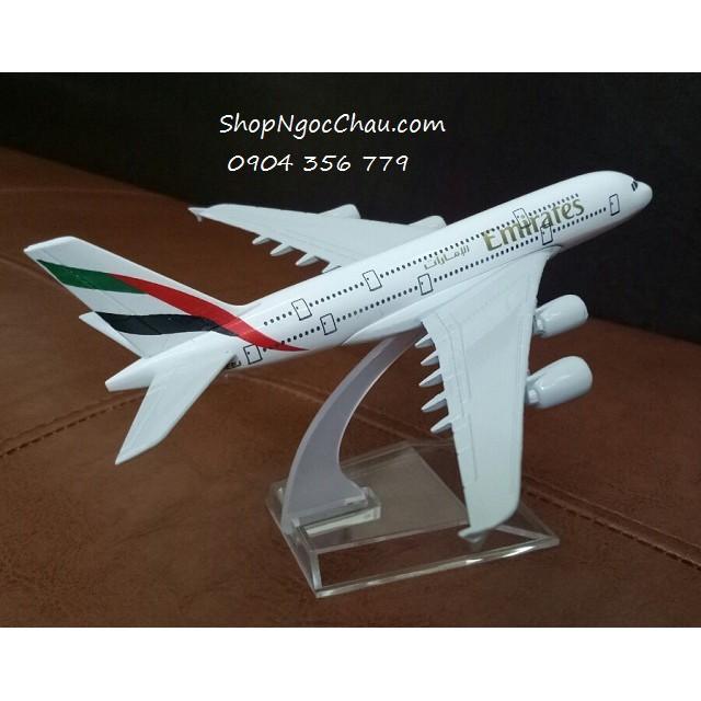 Mô hình máy bay tĩnh A380 Emirates 16cm