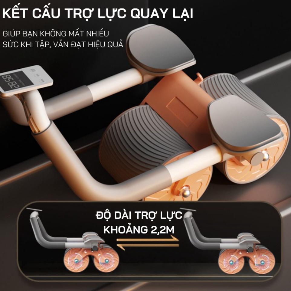 Con lăn tập bụng trợ lực - Dụng cụ tập cơ bụng hỗ trợ tập plank bằng con lăn siêu tiện dụng - Hãng dododios